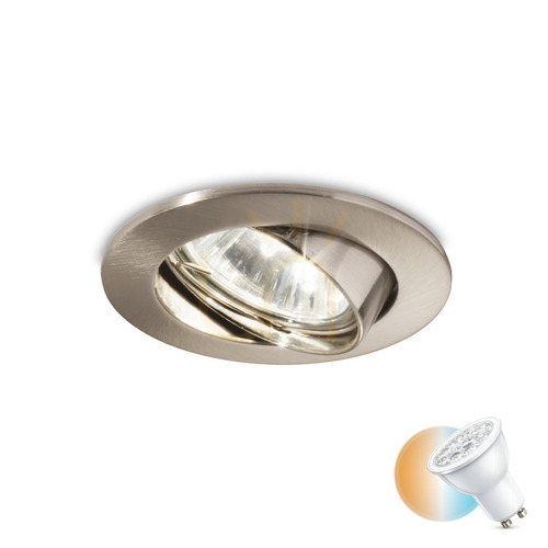 Skontrolujte Zapustené svietidlo Ideallux Swing nikel GU10 1x28W 083148