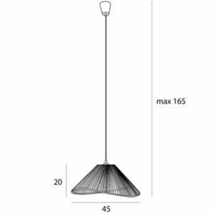 Závesné svietidlo Max Light Amalfi I P0577 prírodné 45 cm pletený papier small 3