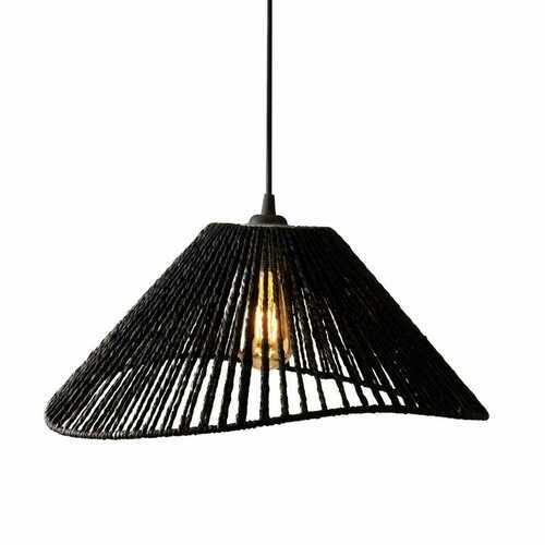 Skontrolujte Závesné svietidlo Max Light Amalfi P0579 čierne 45 cm tkaný papier