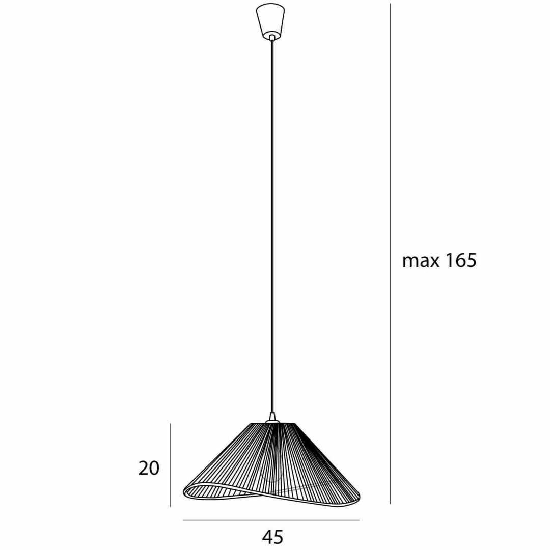 Náhľad Závesné svietidlo Max Light Amalfi P0579 čierne 45 cm tkaný papier Závesné svietidlo Max Light Amalfi P0579 čierne 45 cm tkaný papier