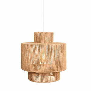 Závesné svietidlo Max Light Labriz P0586 biele 35 cm 15W tkaný papier small 1