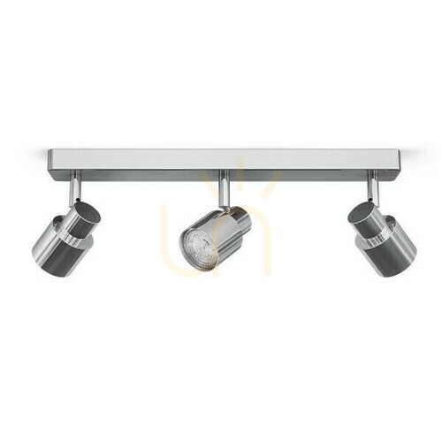 Skontrolujte Nástenné svietidlo Valto Iii Povrchová montáž chróm 230 V Gu10 Led 3x5 W Ip44