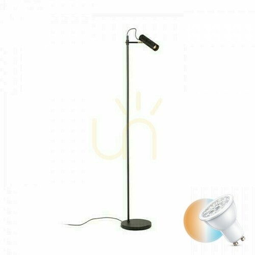 Skontrolujte Stojaca lampa Varia Black Brass 230 V Led Gu10 9 W.