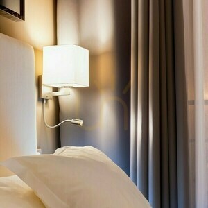 Nástenné svietidlo Taina s tienidlom biely nikel matný 230 V Led E27 15+3 W 25° 3000 K small 2