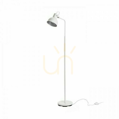 Skontrolujte Rosita Stojaca lampa biela/strieborná sivá 230 V Led E27 11 W.