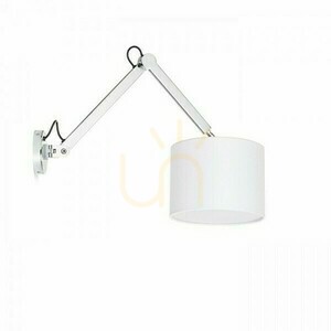 Nástenné svietidlo RENDL MADISON W R12480 s kĺbovým ramenom, tienidlo Ø 25 cm biele, chróm, 1xE27 max. 15W, dosah 86,5 cm small 3