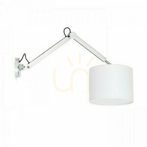 Nástenné svietidlo RENDL MADISON W R12480 s kĺbovým ramenom, tienidlo Ø 25 cm biele, chróm, 1xE27 max. 15W, dosah 86,5 cm small 4