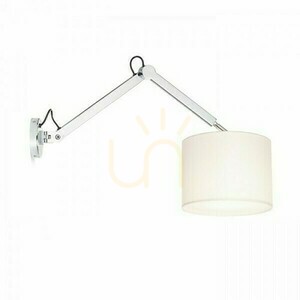 Nástenné svietidlo RENDL MADISON W R12480 s kĺbovým ramenom, tienidlo Ø 25 cm biele, chróm, 1xE27 max. 15W, dosah 86,5 cm small 0