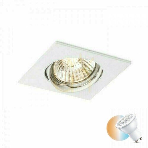 Skontrolujte Zapustené stropné svietidlo Topic Sq Directional White Matte 230 V Gu10 50 W.