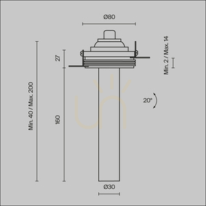 Zapustené svietidlo FOCUS T C140TRS-L200-7W3K-W Maytoni small 8