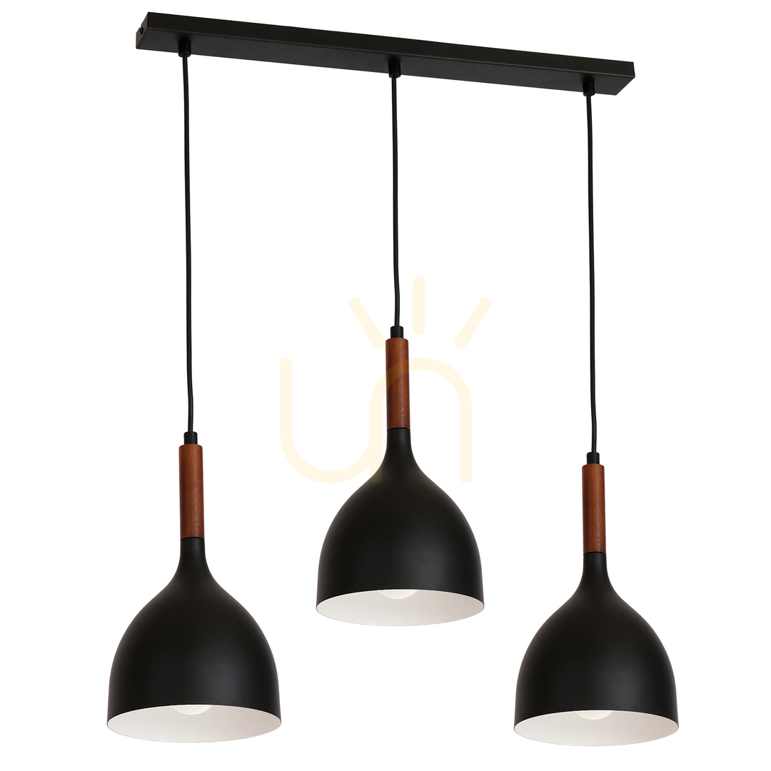 Luster Noak Wood Black/Dark Wood s 3 pásmi