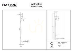 Stojacia lampa ERICH MOD221-FL-01-G Maytoni small 1