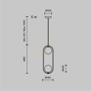 Závesné svietidlo RING MOD013PL-02W Maytoni small 4