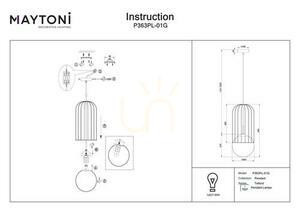 Závesné svietidlo TELFORD P363PL-01G Maytoni small 6