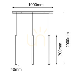 Závesné svietidlo Antigo Akadi 3 leštená mosadz biela 100 cm LED MR11 small 1
