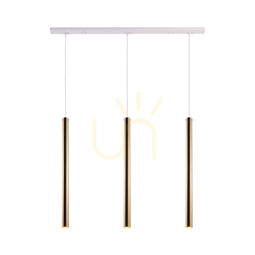 Skontrolujte Závesné svietidlo Antigo Akadi 3 leštená mosadz biela 100 cm LED MR11