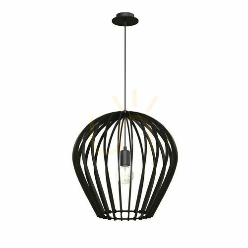 Skontrolujte Závesné svietidlo Antigo Bala čierne drevené 46 cm E27 LED 5019