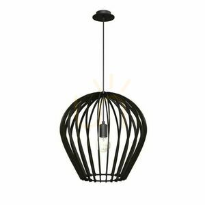 Závesné svietidlo Antigo Bala čierne drevené 46 cm E27 LED 5019 small 0