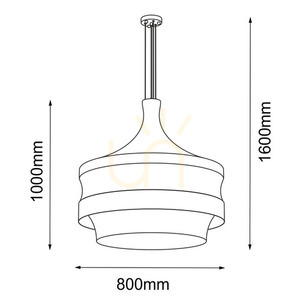 Závesné svietidlo Antigo Dota O čierne 80 cm 2x E27 LED 5030 small 1