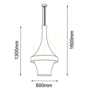 Závesné svietidlo Antigo Dota A biele 60 cm 2x E27 LED 5034 small 1