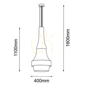 Závesné svietidlo Antigo Dota I béžové 40 cm 2x E27 LED 3000K 5038 small 1