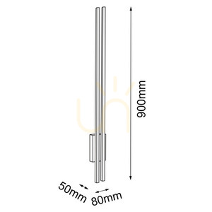 Nástenné svietidlo Antigo Ebora 2 čierne/mosadz matná 90 cm LED 3000K 8243 small 1
