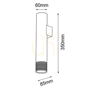 Nástenné svietidlo Antigo Eido 1 čierna patina GU10 35 cm 8268 small 1