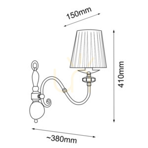 Nástenné svietidlo Antigo Lilosa 1 mosadz leštená E14 41 cm 8395 small 1