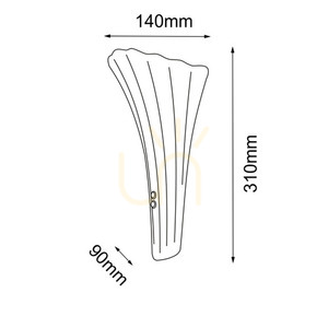 Nástenné svietidlo Antigo Petalo chróm sklo mosadz E14 31 cm 8796 small 1