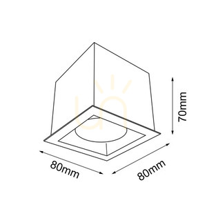 Stropné svietidlo Antigo Cage Mini čierne GU10 8x8 cm oceľové 1078 small 1
