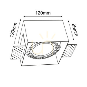 Zapustené svietidlo Antigo Cage biele LED ES111 12x12 cm 3269 small 1