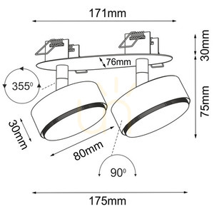 Zapustené svietidlo Antigo Drop in 2 biele GX53 3276 small 1
