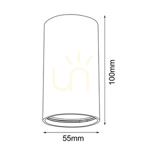 Stropné svietidlo Antigo Point 55 čierne GU10 100 mm 1252 small 1