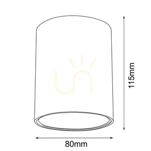 Stropné svietidlo Antigo Point dif 80 čierne GU10 11,5 cm 1254 small 1