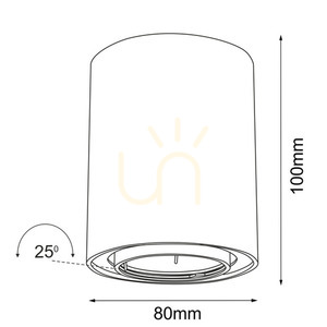 Stropné svietidlo Antigo Point H 80 Move biele GU10 10 cm 1259 small 1