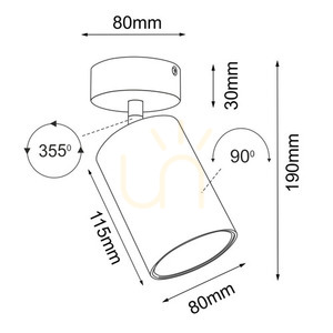 Reflektor Antigo Point DIF 80 Move čierny GU10 2288 small 1