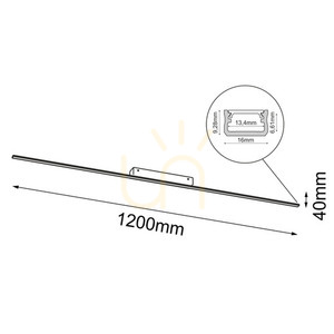 Stropné svietidlo Antigo Slim C čierne LED 120 cm 4000K 1570 lm 1290 small 1