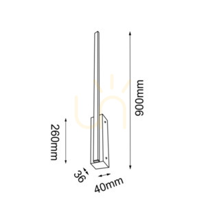 Nástenné svietidlo Antigo Slim W 90 LED čierne 900 mm 4021 small 1
