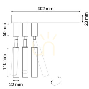Nástenné svietidlo Antigo Alha E 3 biele oceľové G9 9348 small 1