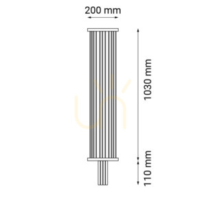 Stropné svietidlo Antigo IHI čierne 8x G9 114 cm 9006 small 1