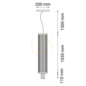 Závesné svietidlo Antigo IHI 8x G9 čierne 264 cm oceľ 9007 small 1