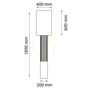 Podlahová lampa Antigo IHI čierna 189 cm E27 LED 9008 small 1