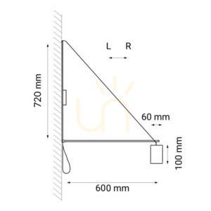 Nástenné svietidlo Antigo Kabe čierne 2x GU10 72 cm oceľ 9016 small 1