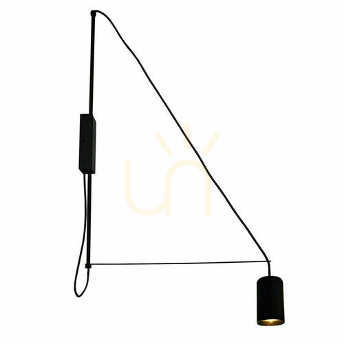Skontrolujte Nástenné svietidlo Antigo Kabe čierne 2x GU10 72 cm oceľ 9016