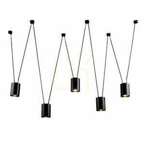 Závesné svietidlo Antigo VIWIN 5 čierne 5x ES111 LED 9023 small 0