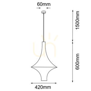 Závesné svietidlo Antigo Alda M biele 42 cm E27 5115 small 1