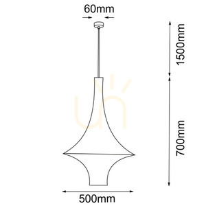 Závesné svietidlo Antigo Alda L béžové 50 cm E27 5119 small 1