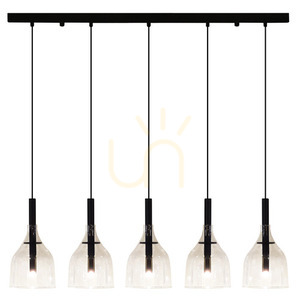 Závesné svietidlo Antigo Botor 5 čierne sklo 5x G9 91 cm 5098 small 0