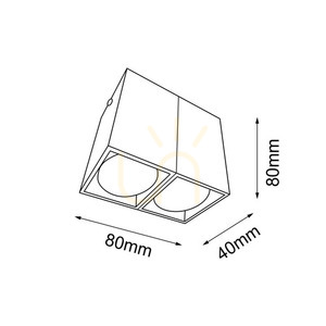 Stropné svietidlo Antigo Doha 2 čierne 2x MR11 80 mm 1096 small 1