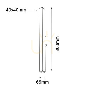Nástenné svietidlo Antigo Doha K čierne 80 cm 2x MR11 LED 8078 small 1